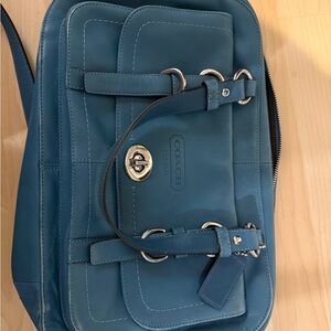 Coach Teal Leather Satchel